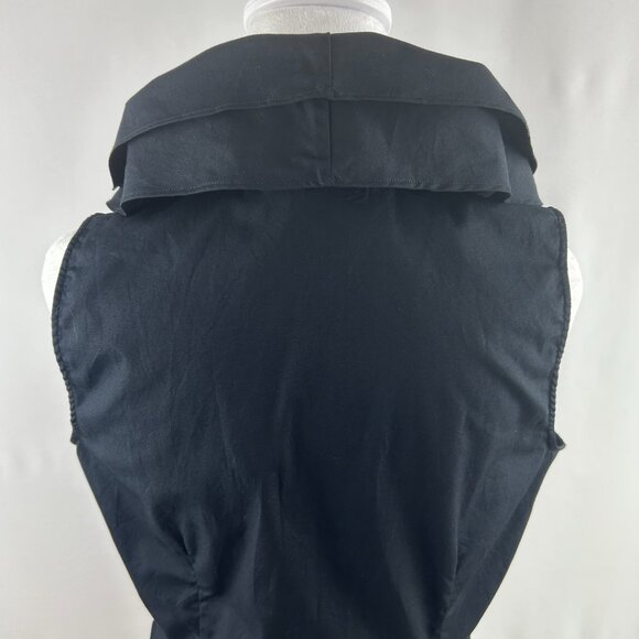 Lauren Ralph Lauren Romantic Chic Black Ruffled Sleeveless Top – Medium - Picture 6 of 9